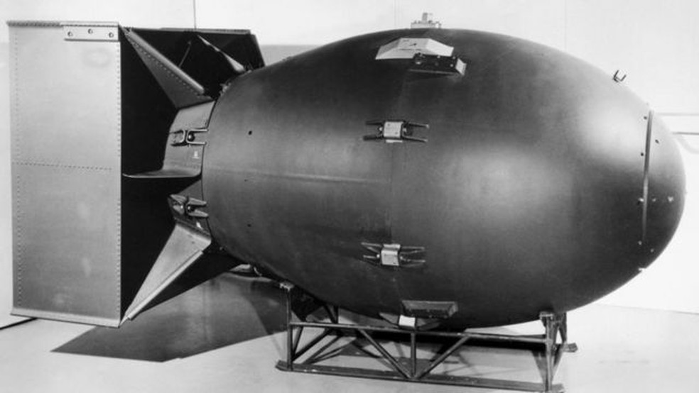 Rufus serviria para ser usada como uma bomba de implosão, como a Fat Man — Foto: Getty Images via BBC