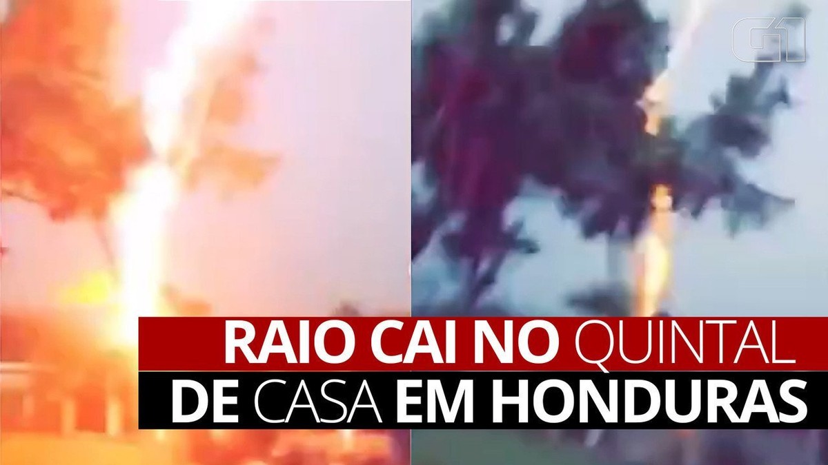 VÍDEO captura o momento em que raio cai no quintal de casa em Honduras