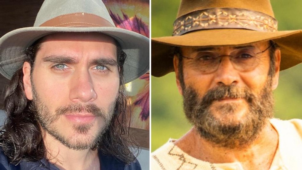 Gabriel Sater estreia em 'Pantanal' e fala da relação com o pai, Almir Sater — Foto: Reprodução Instagram/ Globo João Miguel Júnior