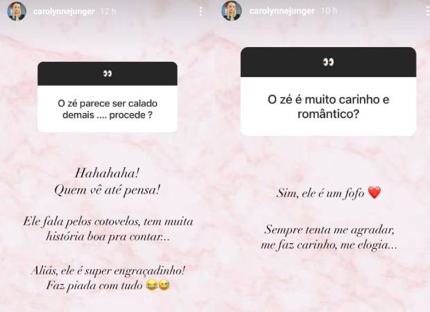 Carolynne Junger fala de relacionamento com  José de Abreu (Foto: Reprodução/Instagram)