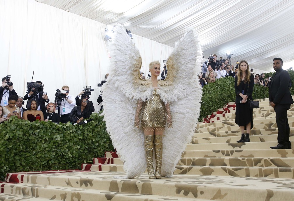 Katy Perry no Baile de Gala do Met de 2018, em Nova York (EUA) (Foto: Eduardo Munoz/Reuters)