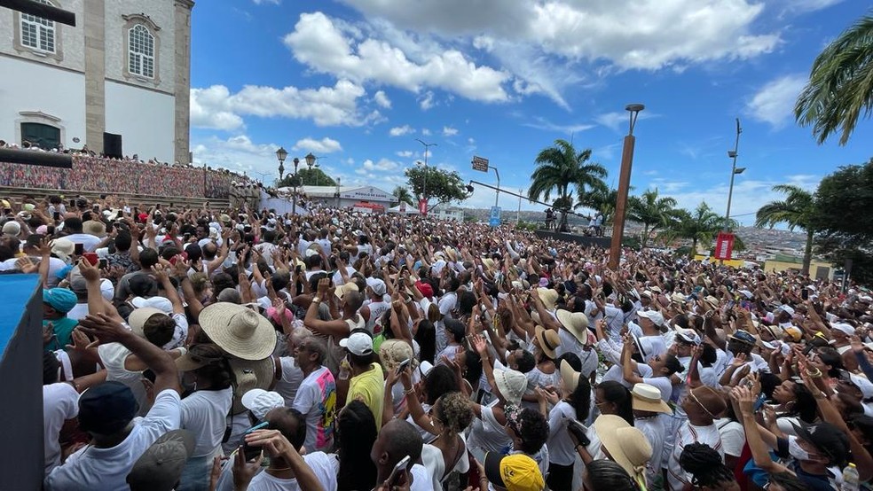 Lavagem do Bonfim em Salvador — Foto: Itana Alencar/g1 BA