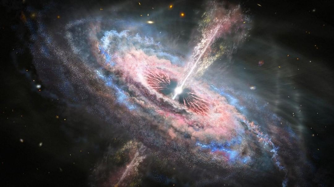 Tsunami de Quasar é captado pelo Hubble  (Foto: Instagram (@nasagoddard)/ Reprodução)