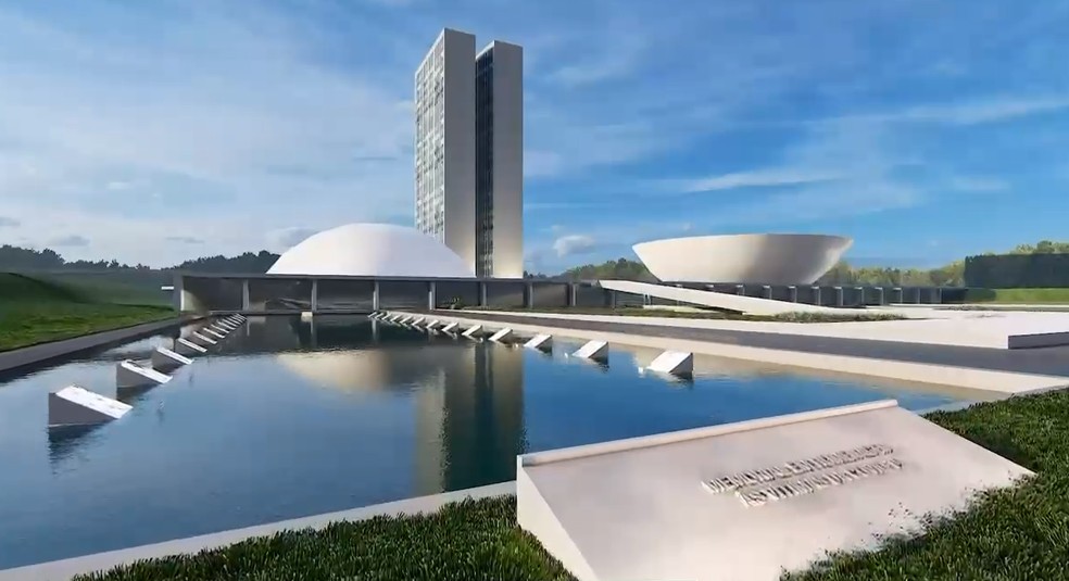 Projeto do memorial em homenagem às vitimas da Covid-19, em Brasília — Foto: Reprodução