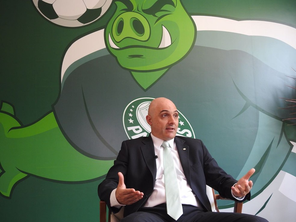 MaurÃ­cio Galiotte, presidente do Palmeiras (Foto: Fernando Vidotto)