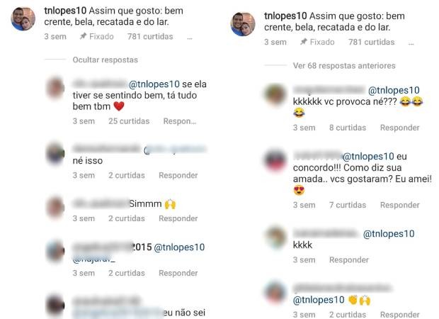 Thiago Lopes comenta foto de Andressa Urach e  causa polêmica (Foto: Reprodução/Instagram)