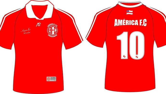 Camisas do América-AM serão colocadas à venda, em Manaus (Foto: Divulgação)