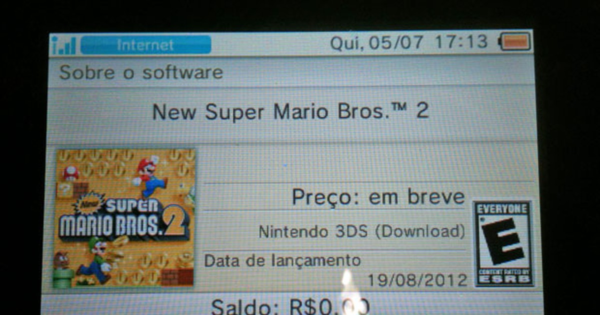 G1 - Quatro games do 3DS começam a ser vendidos por download