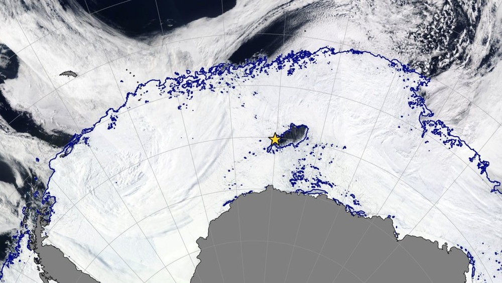 Cientistas descobrem buraco maior que a Paraíba no gelo da Antártica (Foto: Soccom)