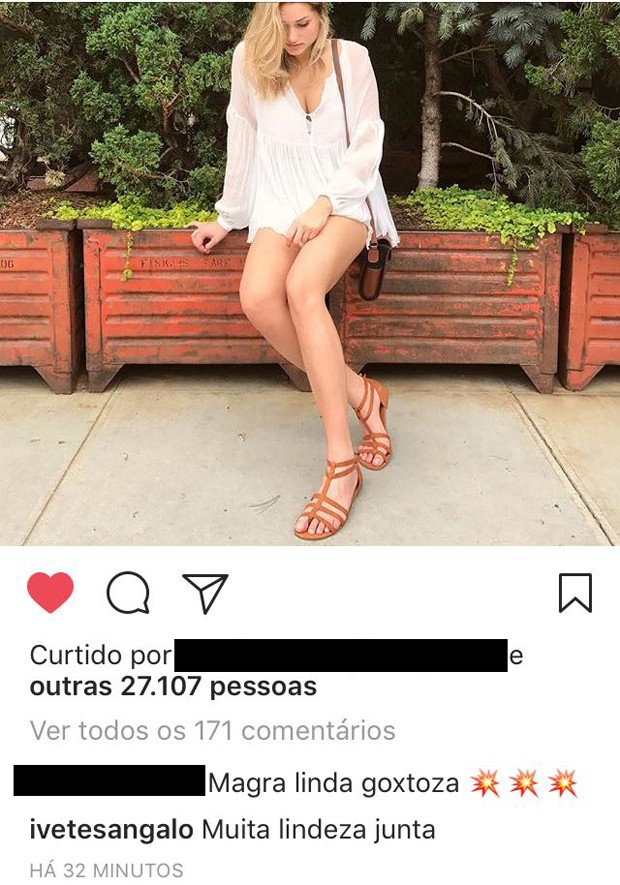 Sasha Meneghel é elogiada por Ivete Sangalo (Foto: Reprodução/Instagram)