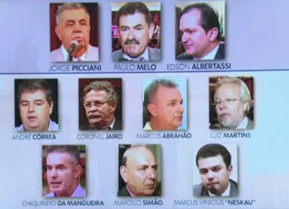Deputados da Alerj presos — Foto: Reprodução/TV Globo