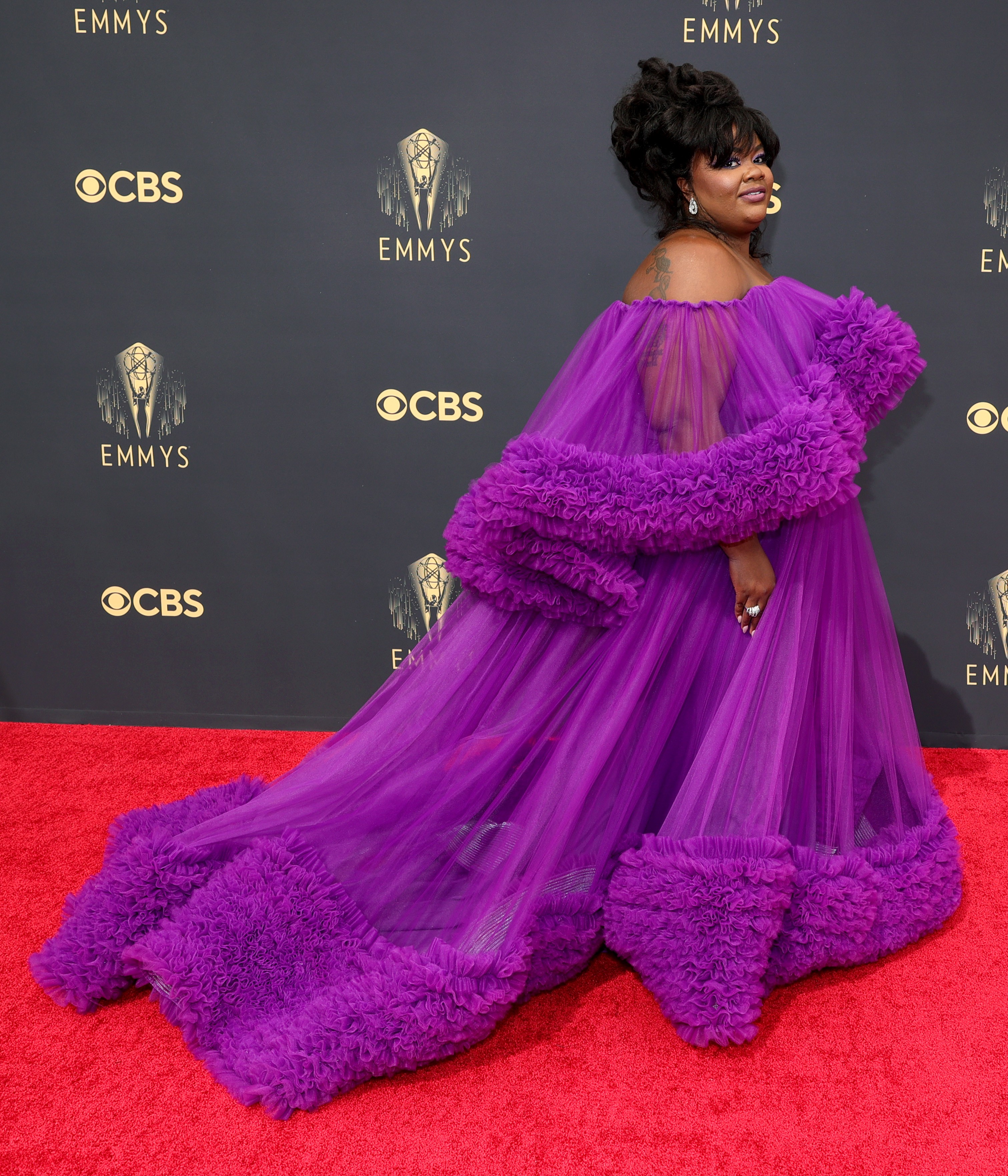 LOS ANGELES, CALIFORNIA - SEPTEMBER 19: Nicole Byer attends the 73rd Primetime Emmy Awards at L.A. LIVE on September 19, 2021 in Los Angeles, California. (Photo by Rich Fury/Getty Images) (Foto: Getty Images)