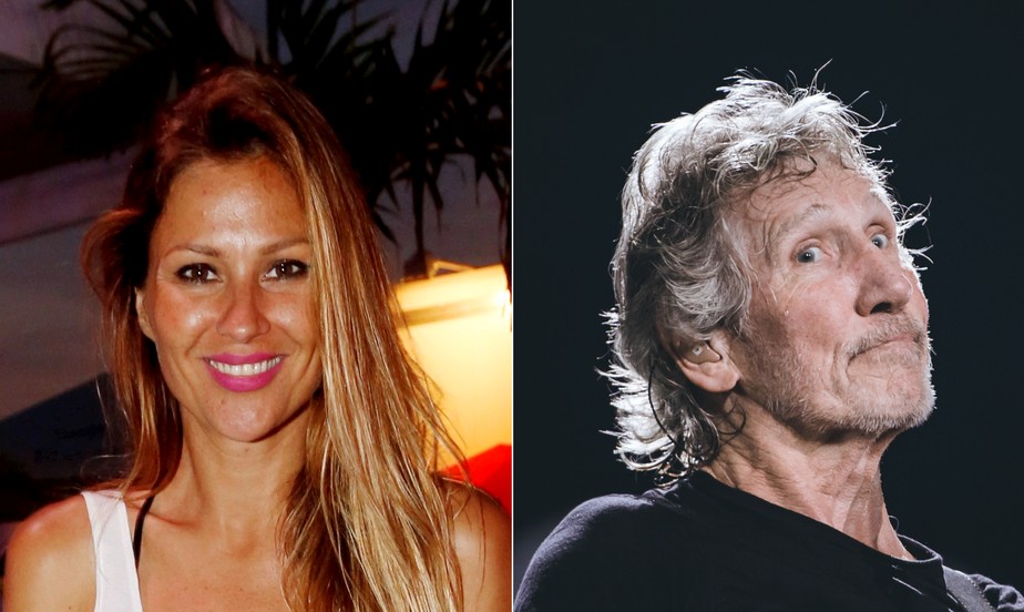 A apresentadora e modelo Ellen Jabour e o músico Roger Waters