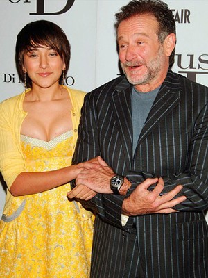 Robin Williams ao lado da filha Zelda em abril de 2005 (Foto: Bill Davila/Reuters)