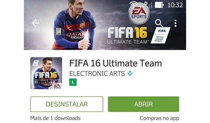 Instale Fifa 16 Ultimate Team no celular ou tablet (Foto: Reprodução/Murilo Molina)