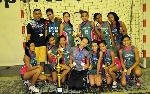 Escola Municipal Nova Vida campeão infantil feminina (Foto: Rodemarques Abreu/Semed)