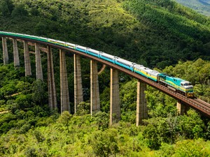 Trem Vitória-Minas foi reestruturado e ganhou vagões novos (Foto: Divulgação/Vale)