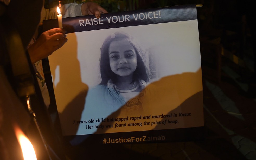 Assassinato de menina de 7 anos foi o estopim de protestos contra sequência de crimes parecidos (Foto: Aamir Qureshi/AFP)
