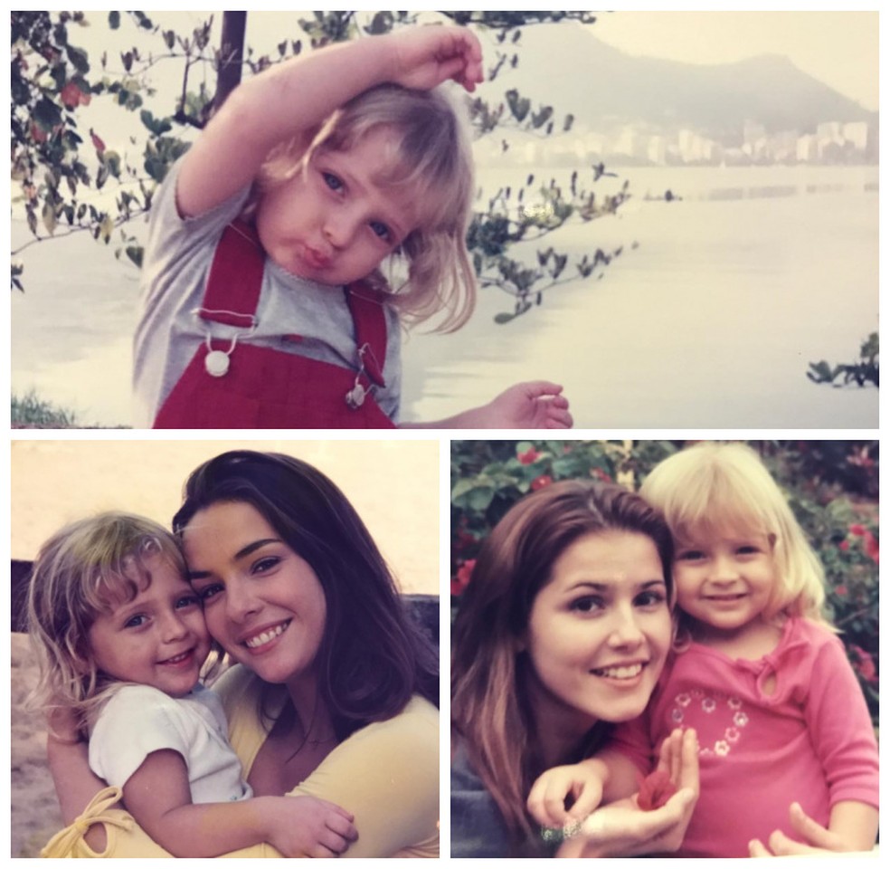 Júlia tinha 2 anos quando estrelou a primeira novela, 'Laços de Família', com elenco renomado como Regiane Alves e Deborah Secco — Foto: Arquivo pessoal