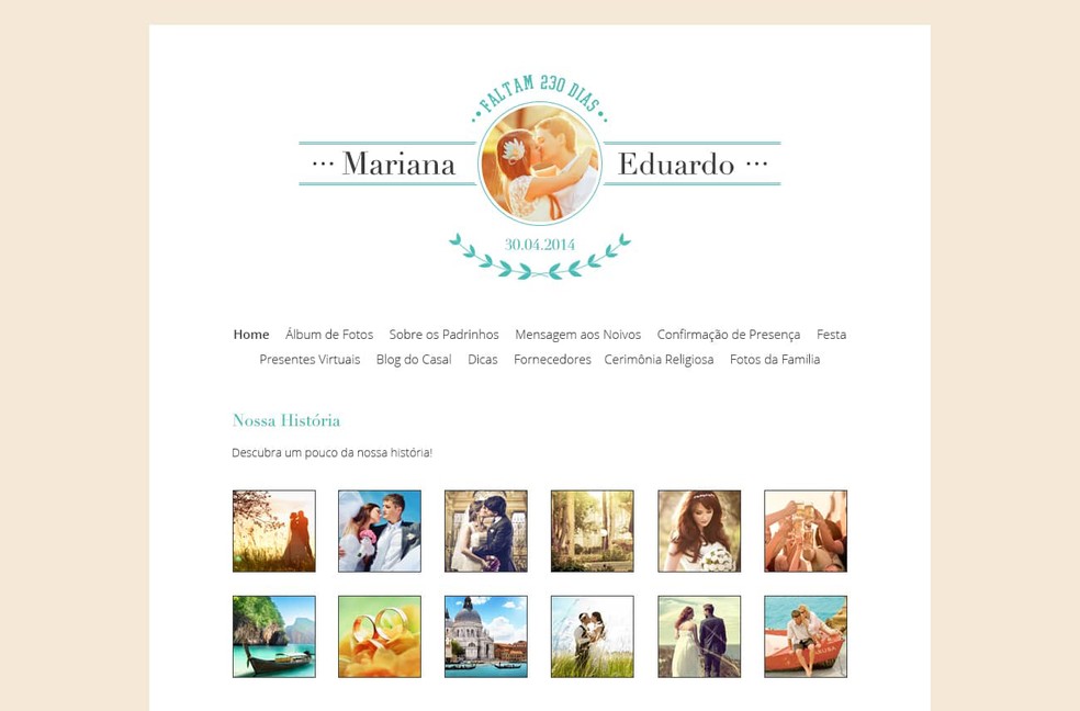 Ãlbum pode incluir fotos de ensaios ou da cerimÃ´nia â€” Foto: DivulgaÃ§Ã£o/iCasei