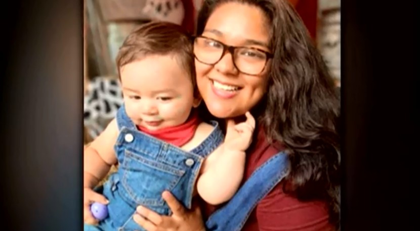 Jessica com o sobrinho, Mateo (Foto: Reprodução/14News)