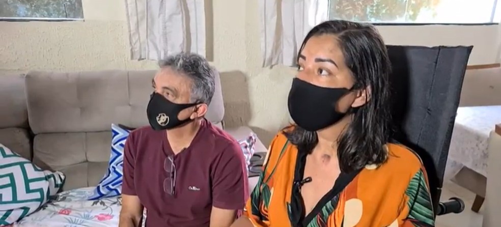 Lenilcia Pascoal passou quase dois meses internada com Covid-19 — Foto: Rede Amazônica/Reprodução 