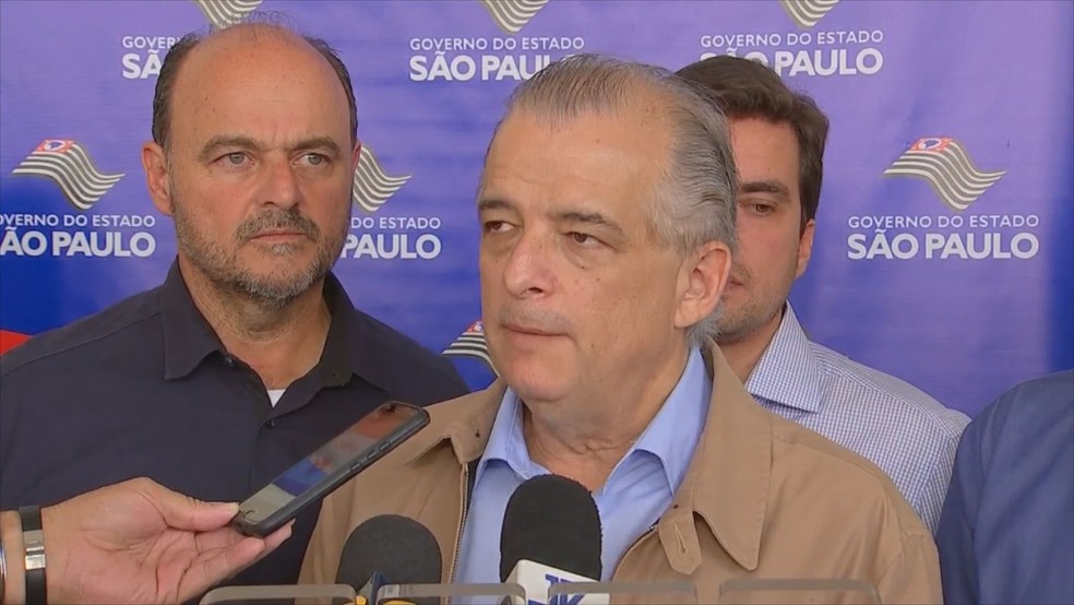 Governador falou sobre a greve dos caminhoneiros durante visita em Assis (Foto: TV TEM / Reprodução )