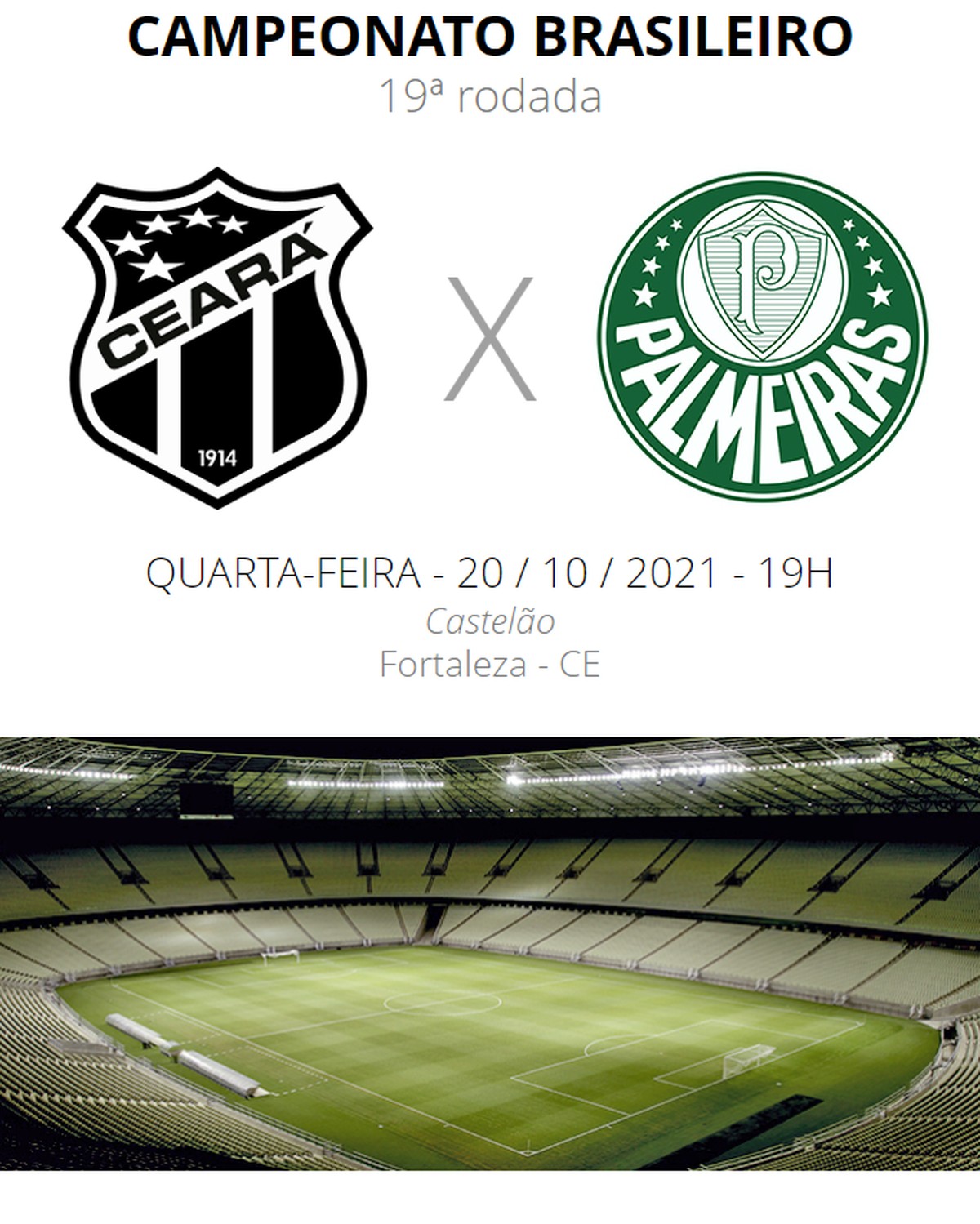 Ceará X Palmeiras Veja Onde Assistir Escalações Desfalques E Arbitragem Brasileirão Série A