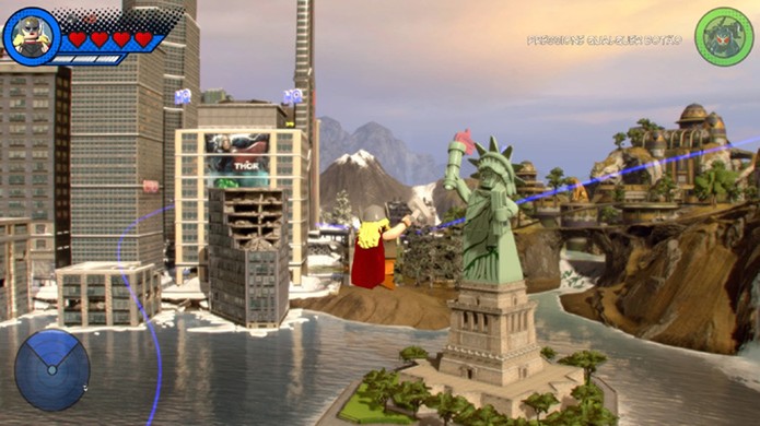 A cidade de Chronopolis em LEGO Marvel Super Heroes 2 oferece muita varieade e é o maior mapa já feito para um game LEGO (Foto: Reprodução/Rafael Monteiro)