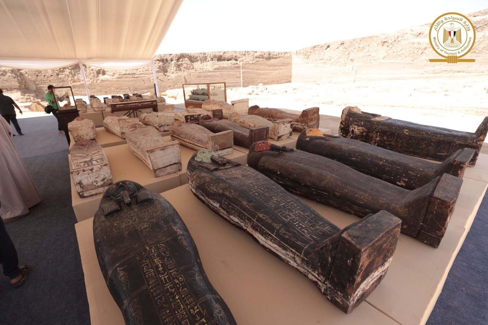 Cerca de 400 sarcófagos e artefatos de 2,5 mil anos são achados no Egito (Foto: Ministry of Tourism and Antiquities)