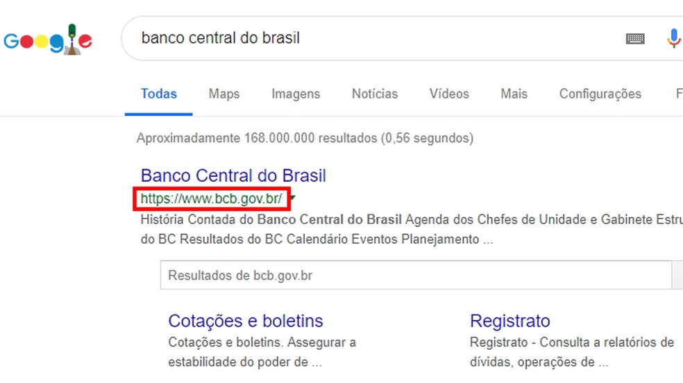 Google mostra sites verdadeiros no topo — Foto: Reprodução/Paulo Alves