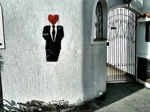 Primeiro Zé Love &#39;era tímido&#39; diz, criador. Personagem foi pintado em muro de uma casa em Mogi das Cruzes (Foto: Jean Costa Domingos/ Arquivo Pessoal)