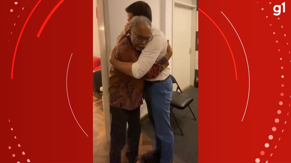 Gilberto Gil e Eduardo Leite, governador do RS — Foto: Reprodução/Redes sociais