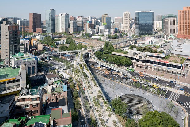 Em Seul, elevado é transformado em parque (Foto: Divulgação)