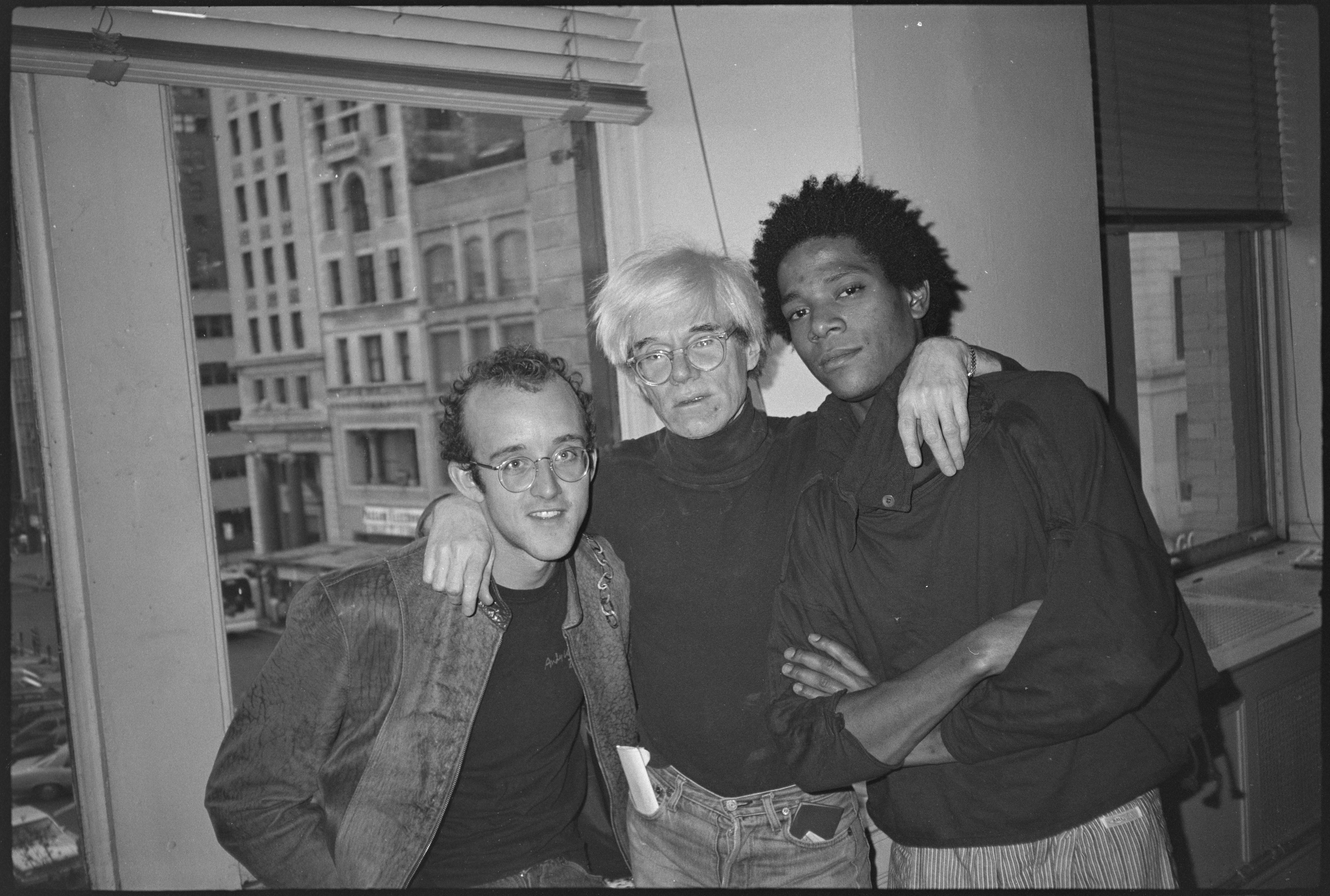 Keith Haring, Andy Warhol e Jean-Michael Basquiat  (Foto: Andy Warhol Foundation/Cortesia Netflix)