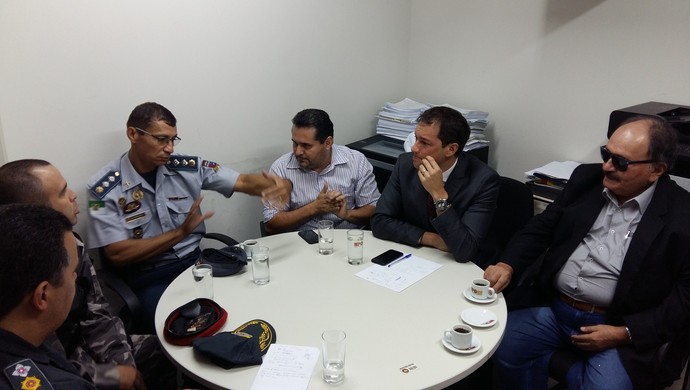 Reunião no MP Campeonato Potiguar (Foto: Jocaff Souza/GloboEsporte.com)