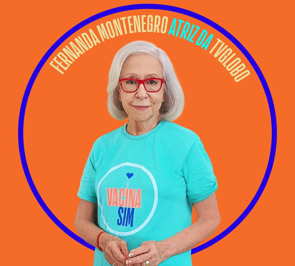 Fernanda Montenegro participa da campanha 'Vacina sim' — Foto: Divulgação 