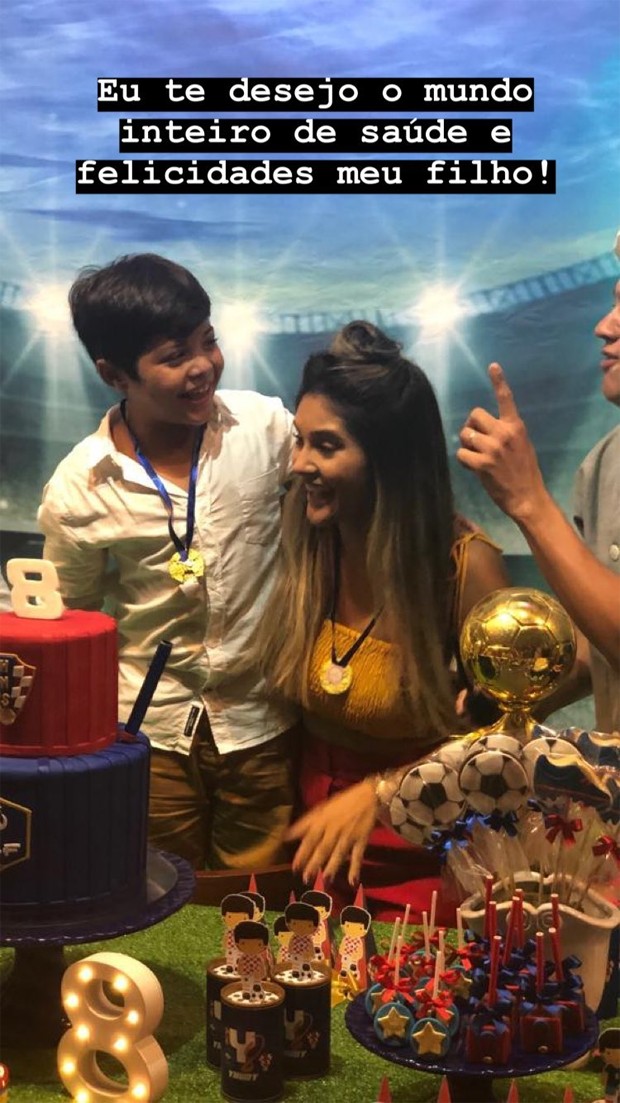 Mileide Mihaile celebra os 8 anos do filho Yhudi (Foto: Reprodução/Instagram) Mileide Mihaile celebra os 8 anos do filho Yhudi (Foto: Reprodução/Instagram)