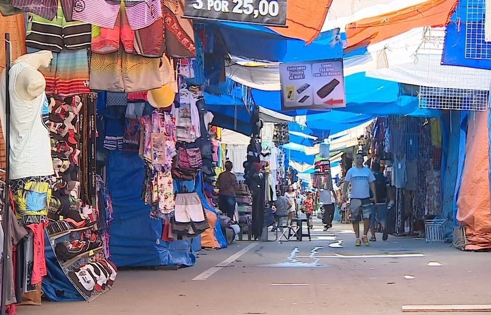 Feira livre de Aparecida volta a reabrir neste sábado (5) — Foto: Reprodução/ TV Vanguarda