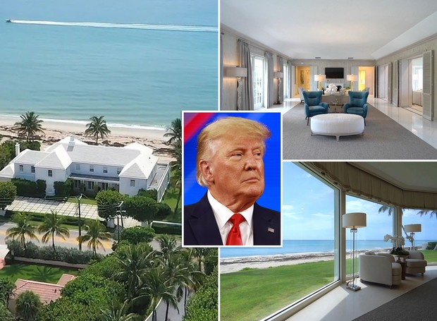 Ex-presidente Donald Trump coloca mansão em Palm Beach à venda por R$ 304 milhões (Foto: Reprodução / New York Post)