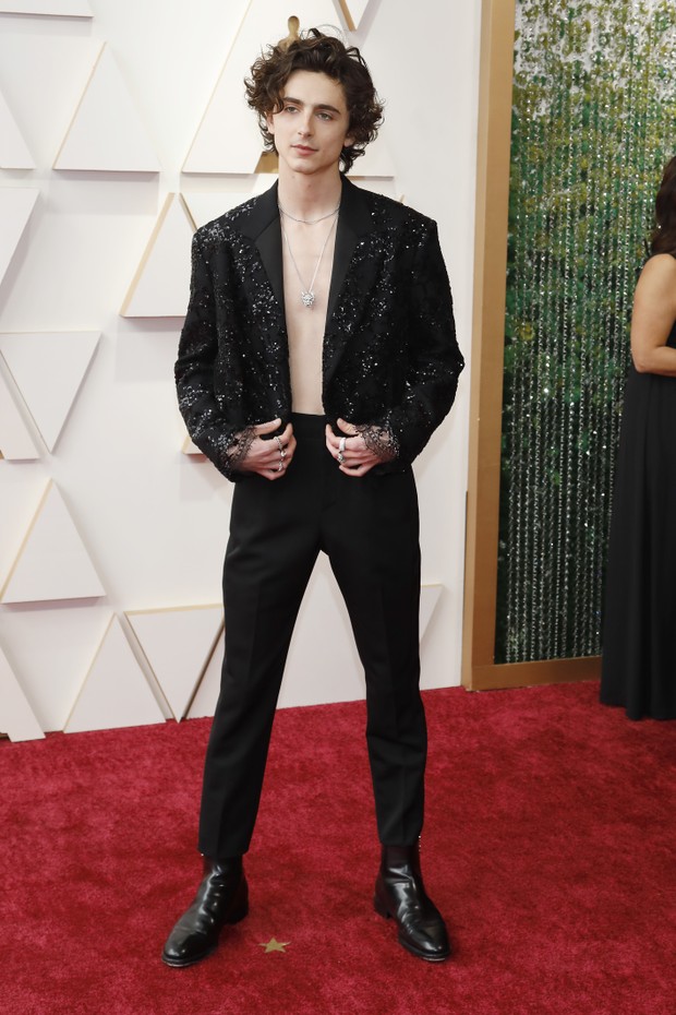LOS ANGELES, USA - MARCH 27, 2022: Timothee Chalamet arrives on the red carpet outside the Dolby Theater for the 94th Academy Awards in Los Angeles, USA. (Photo credit should read P. Lehman/Future Publishing via Getty Images) (Foto: Future Publishing via Getty Imag)