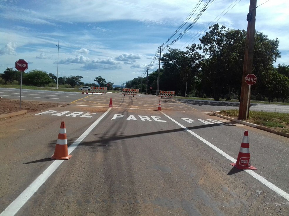 Cruzamento entre LO-29 e Teotônio Segurado está interditado — Foto: Divulgação/Prefeitura de Palmas