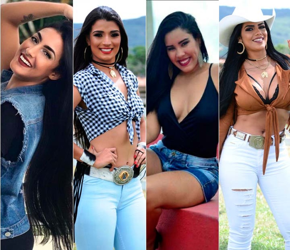 Mayara ThaÃ­s, Nayally dos Anjos, Renata Mendes e Theila Sabrina estÃ£o entre as candidatas ao concurso de rainha da vaquejada (Foto: Alan Cerqueira/DivulgaÃ§Ã£o)