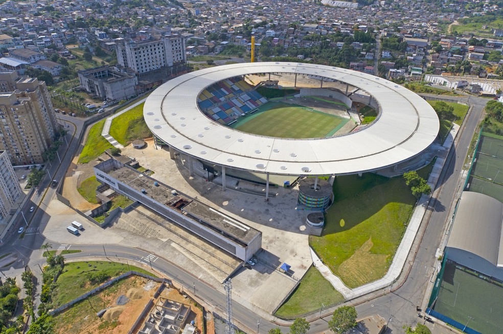 Estádio Estadual Kleber Andrade, em Cariacica, vai receber jogo da Copa do Brasil — Foto: Edson Reis/Sesport