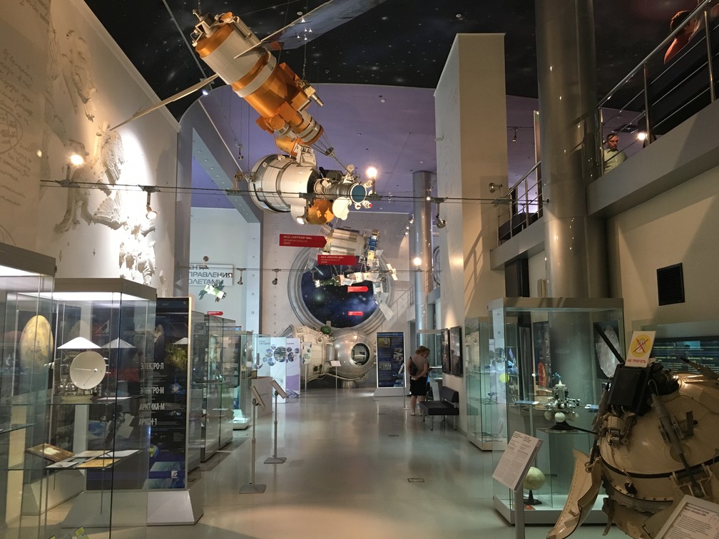 Interior do Museu da Cosmonáutica, em Moscou (Foto: G1/ Adriane Schultz)