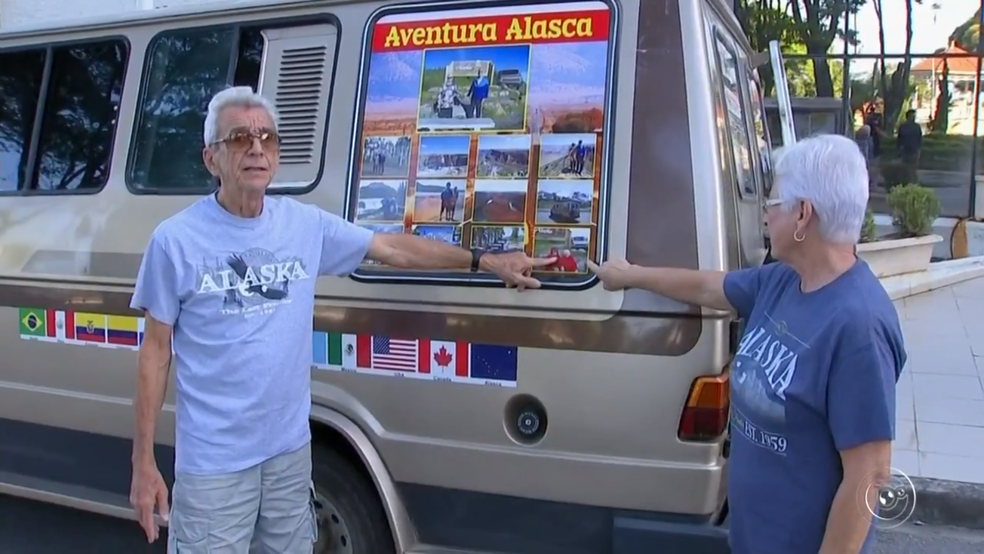 Casal de aposentados viaja para 40 países em 47 anos juntos (Foto: Reprodução/TV TEM )