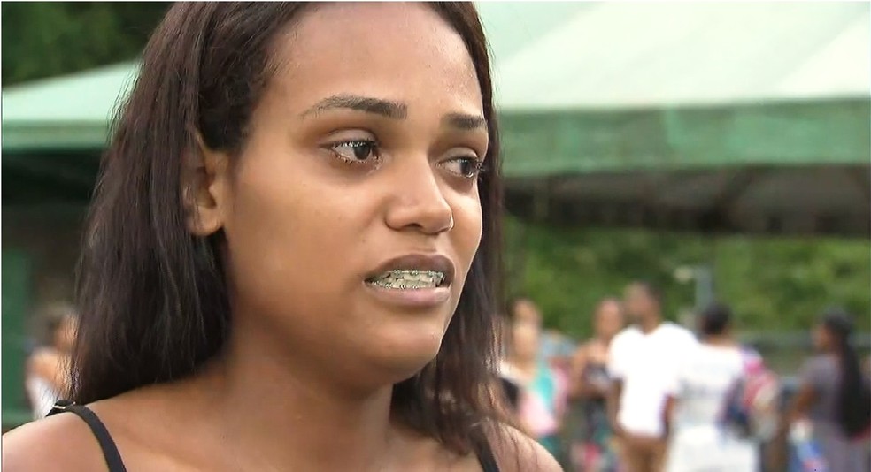 Rafaela afirma que família de Angélica ajudou a matar a irmã Érica, em Santos, SP (Foto: Reprodução/TV Tribuna)