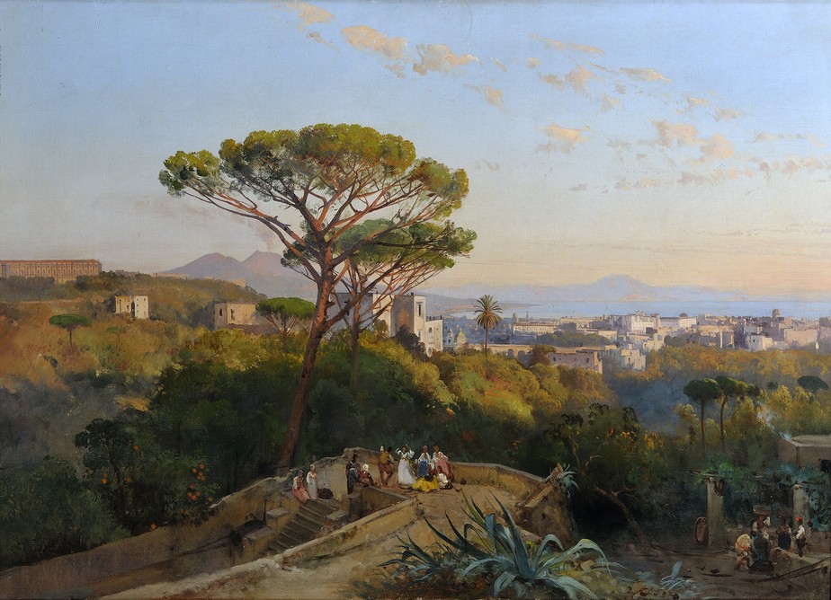 'Nápoles vista da Canocchia', Giacinto Gigante, séc. XIX