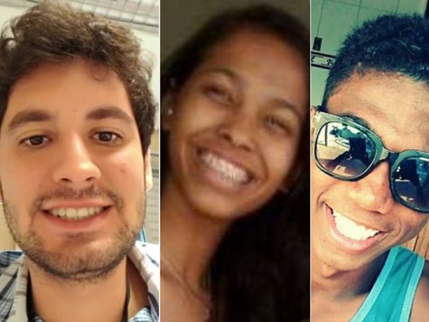 Matheus Amorim e os irmãos Wellita e Walifis Monteiro morreram na hora, em Porangatu, Goiás (Foto: Reprodução/TV Anhanguera)