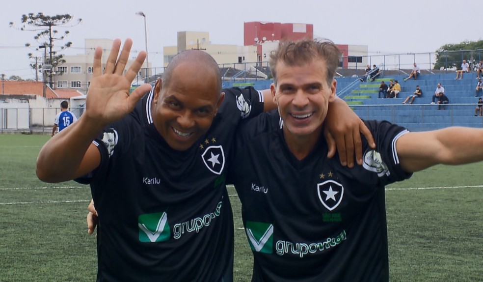 Donizete Pantera e Túlio, a grande dupla do Botafogo de 95 — Foto: Reprodução/RPC